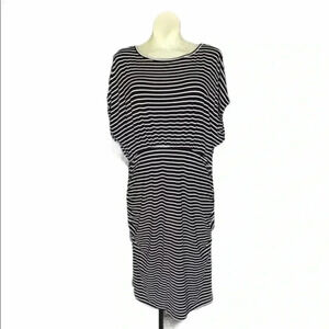 Old Navy Maternity Dress Back White Stripes Large